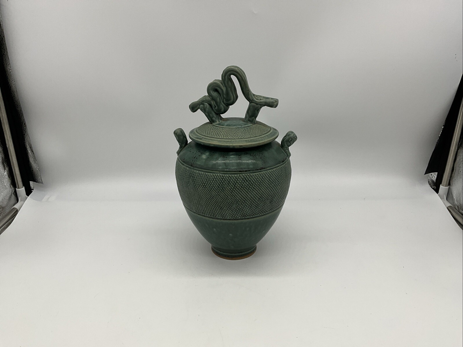 Pennsylvania Guild Of Craftsmen Juried Pottery Signed JTA Urn Jar