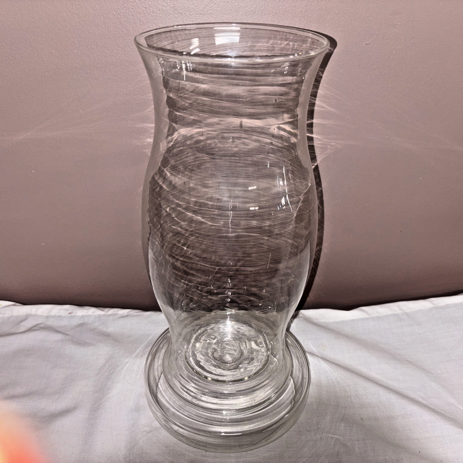 Vintage 2 Piece Hurricane Candle Stick Holder Lamp