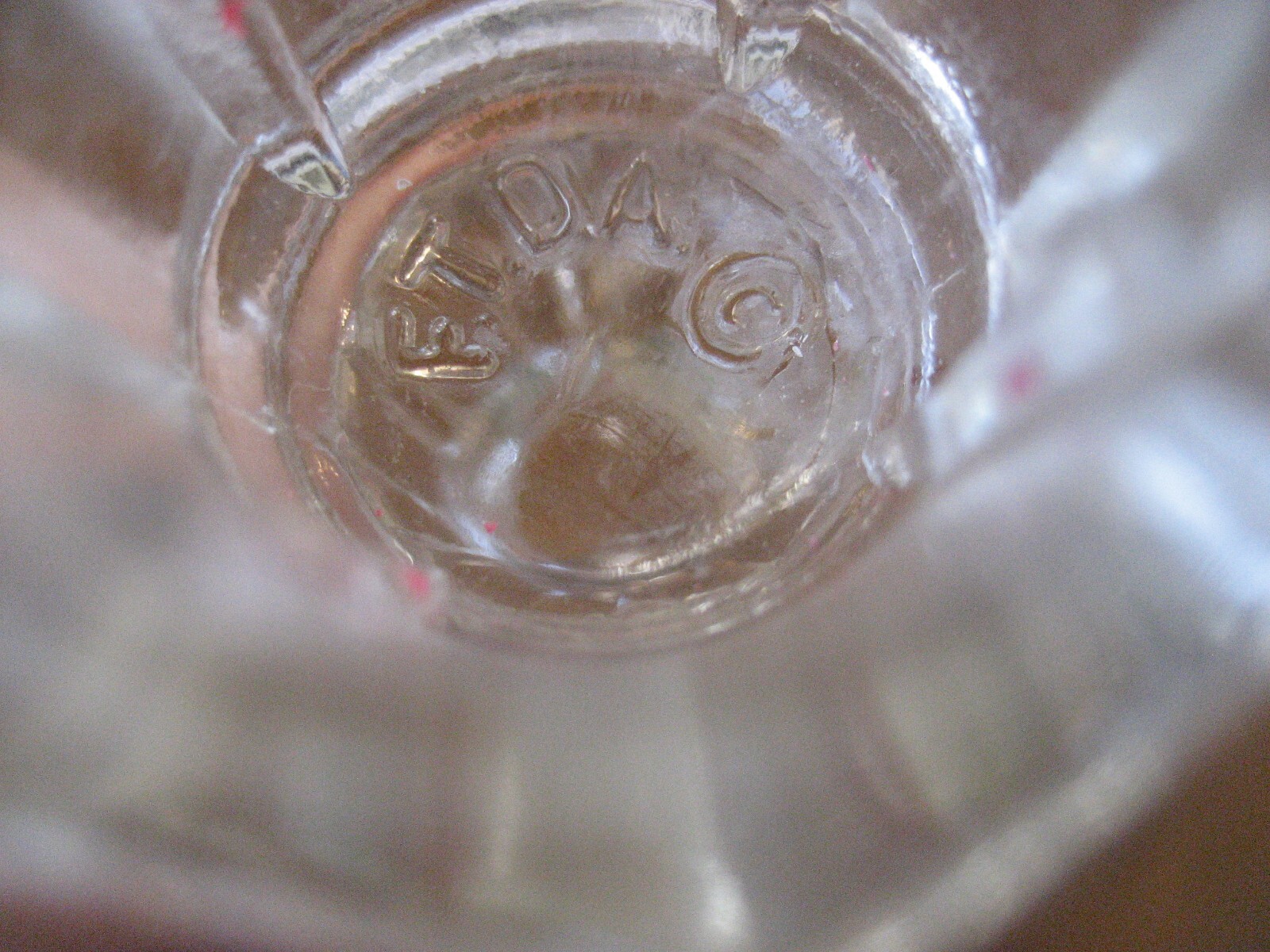 Clear Glass FTDA Candlestick Holders Set 2 Hexagon Base 4″ Tall VTG Never Used!