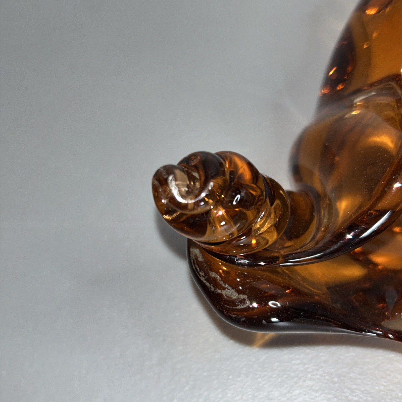 Vintage Canadian Chalet Glass Light Amber Peach Centerpiece Ashtray Bowl