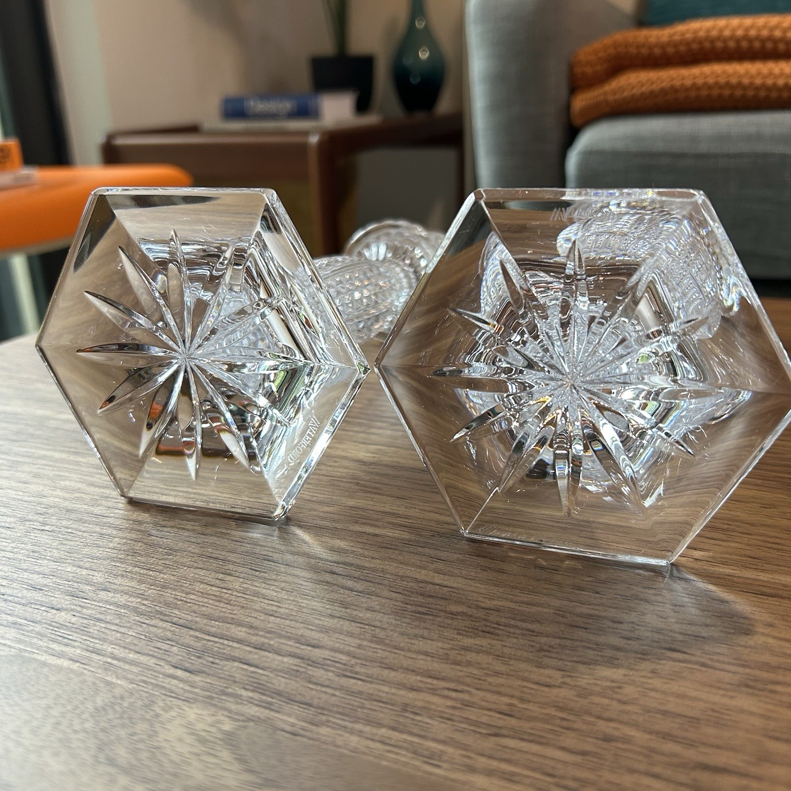 Waterford Ireland Crystal Candelabra 40018940 Tara 10″ Tall Candlesticks Pair