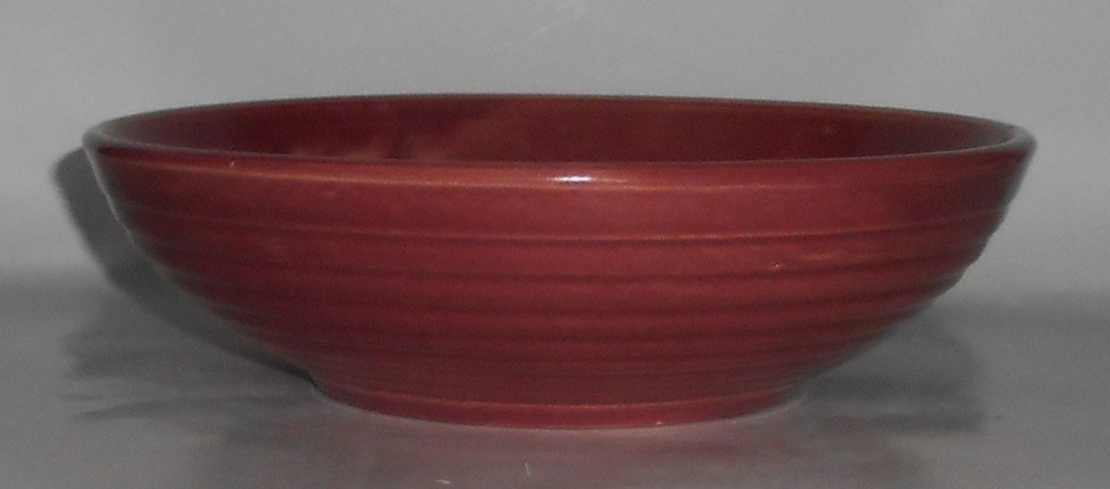 VINTAGE Bauer Pottery Ring Ware Early Burgundy Salad Bowl