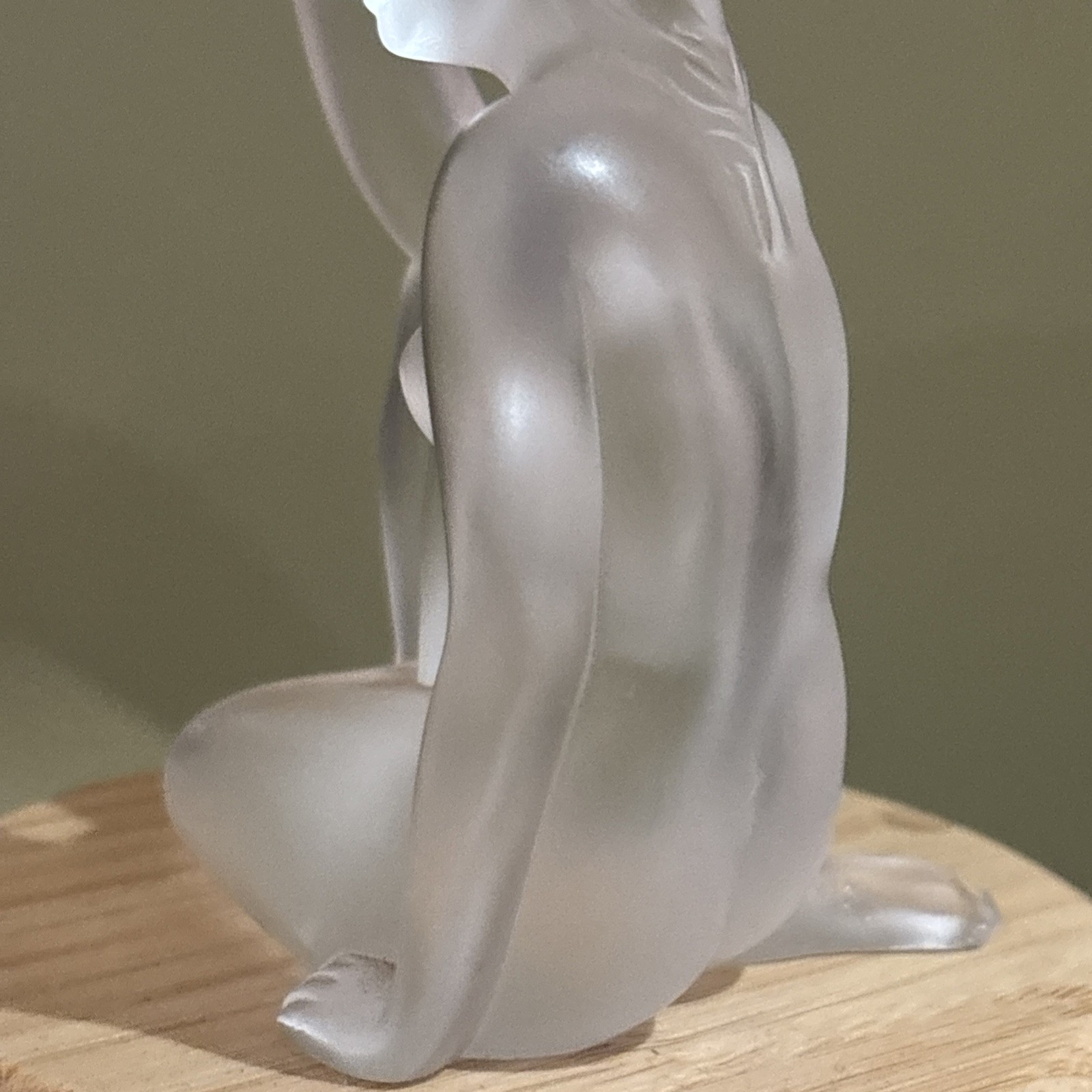 Lalique Petite Nude Female Deco Hand on Head