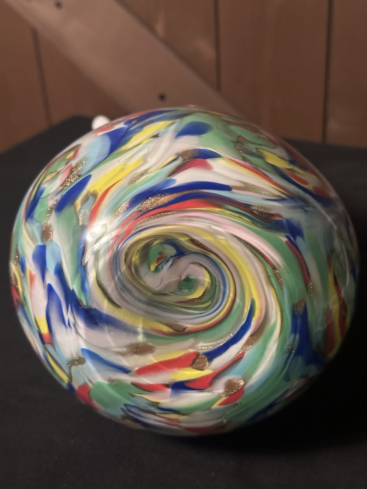 Fratelli Toso Handblown Italian Murano Glass “Apparenzia” Vase Starry Night
