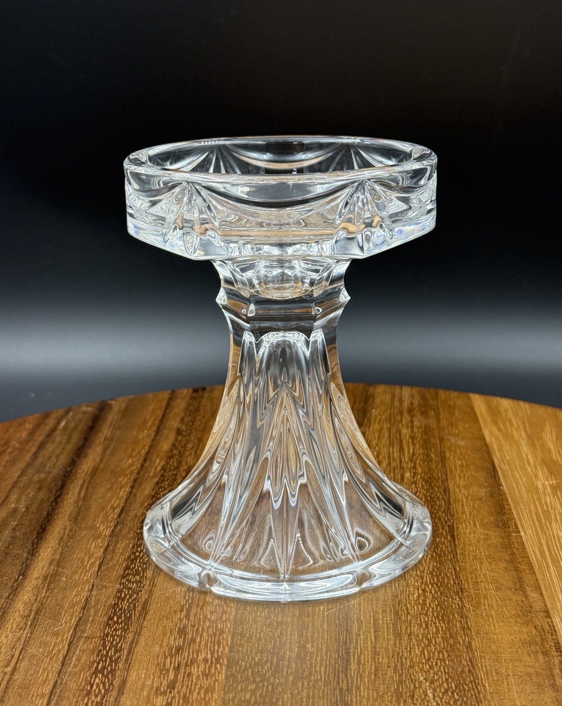 Marquis by Waterford Cut Crystal 5.25” Unity Pillar Taper Candle Holder Germany