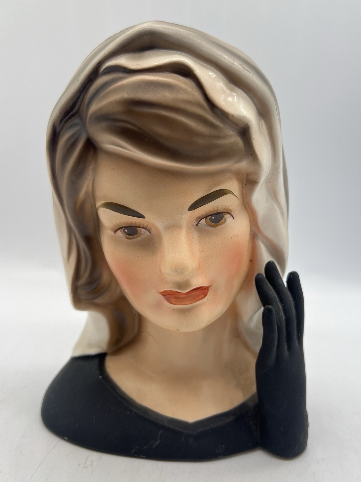 Vintage Inarco E-1852 Jackie Kennedy Mourning Ceramic Head Vase