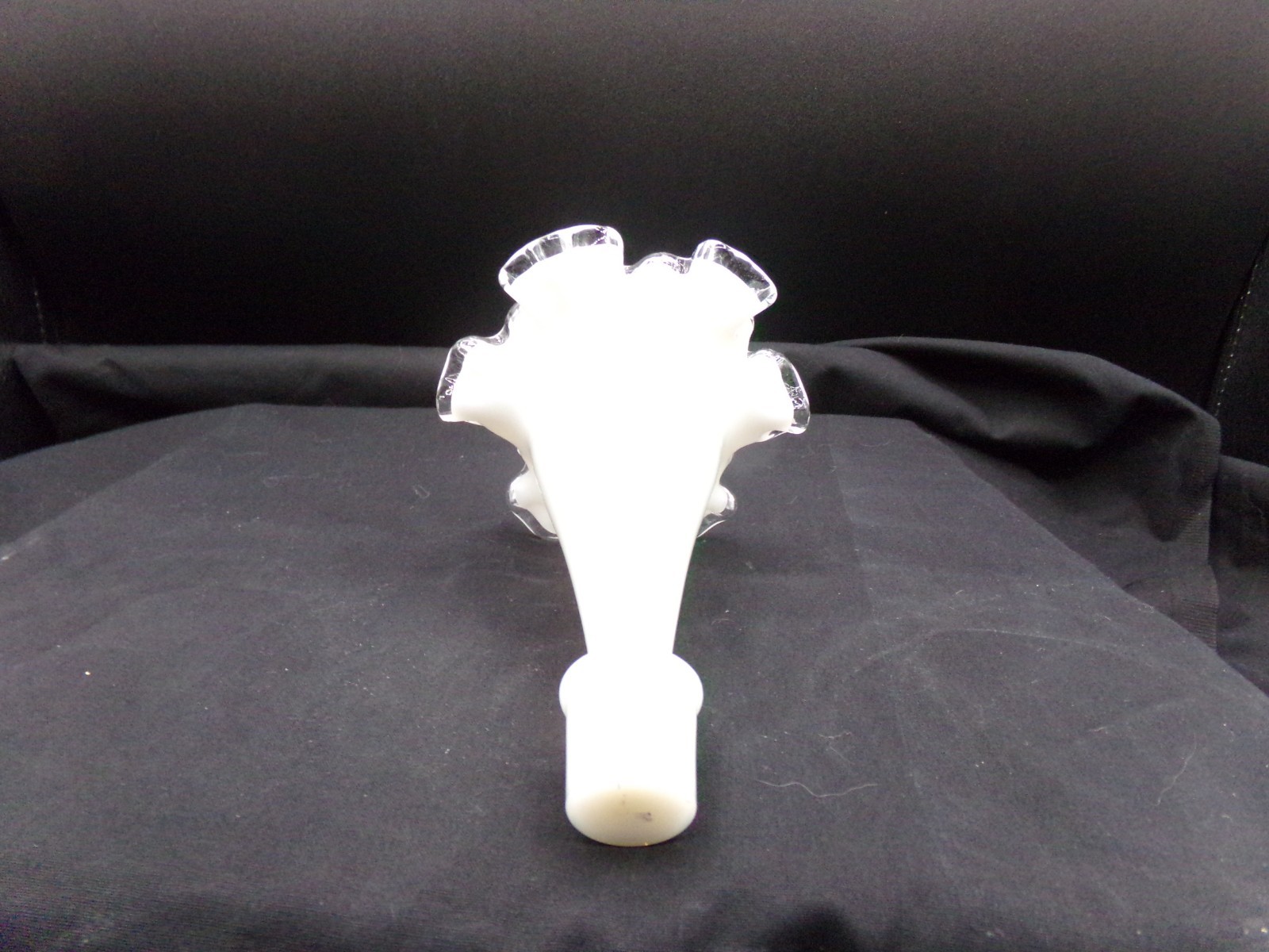 Vintage Fenton Silver Crest Horns for Epergne measure app 5 1/2 inches