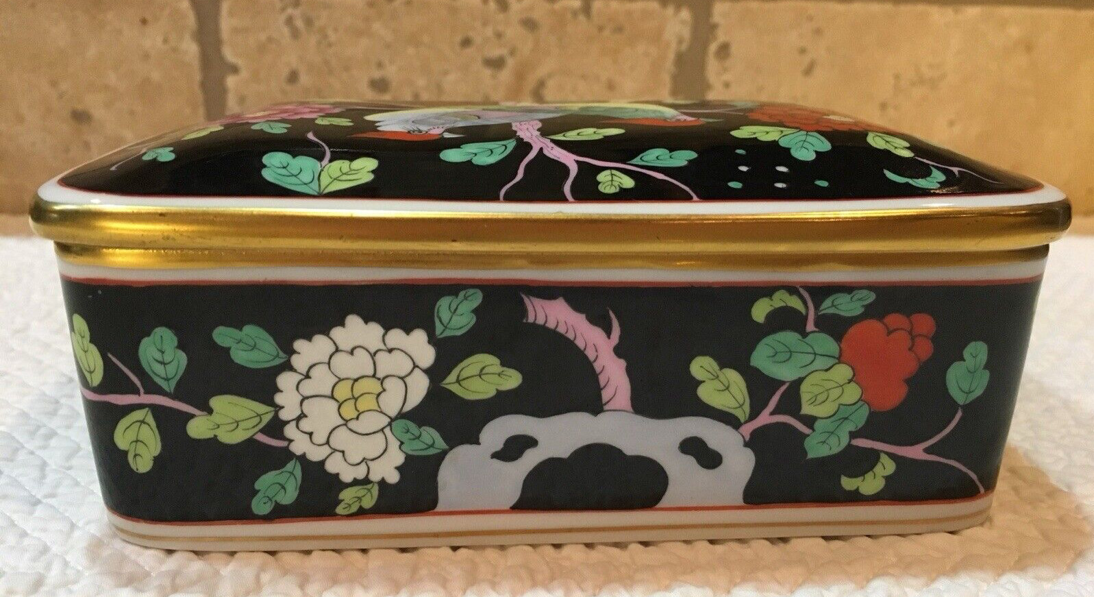 Herend Bonbon / Covered Box 5.5″ L – Macao (MAC) Rare