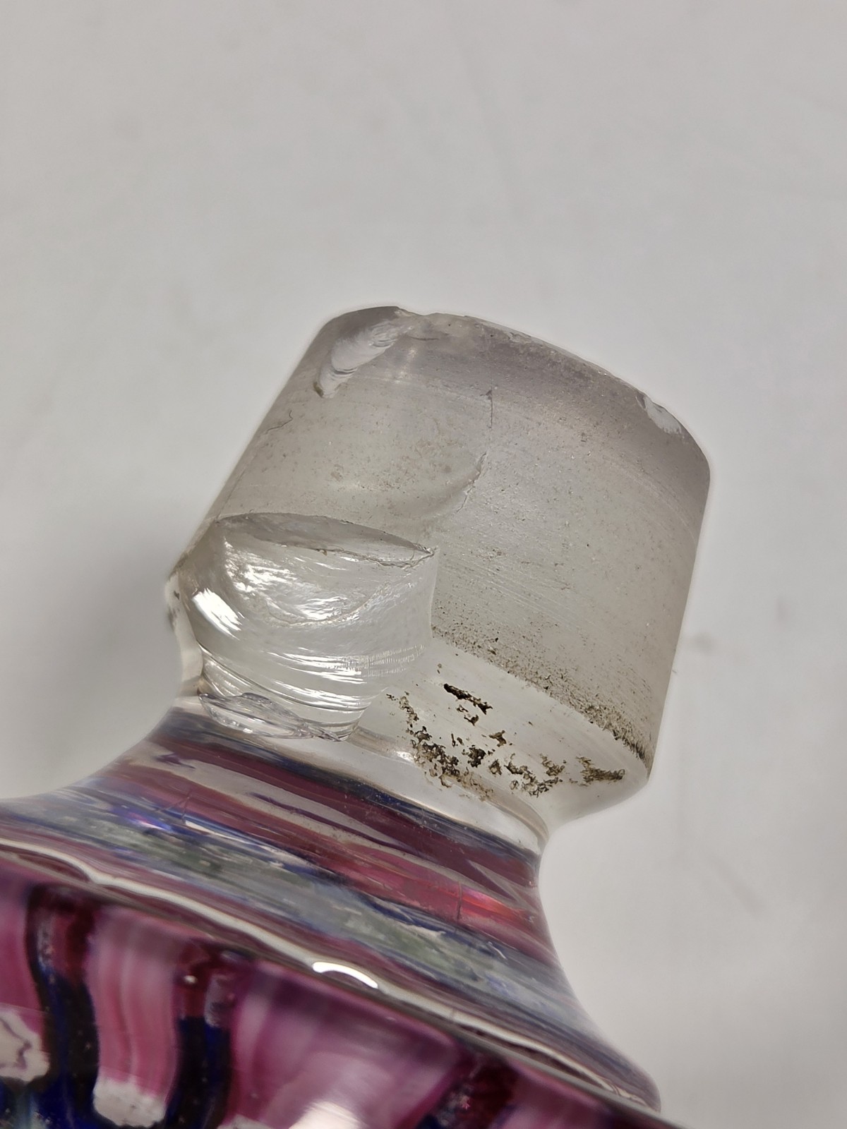 Old English? Millefiori Glass Inkwell Bottle Stopper (Stopper Only!)