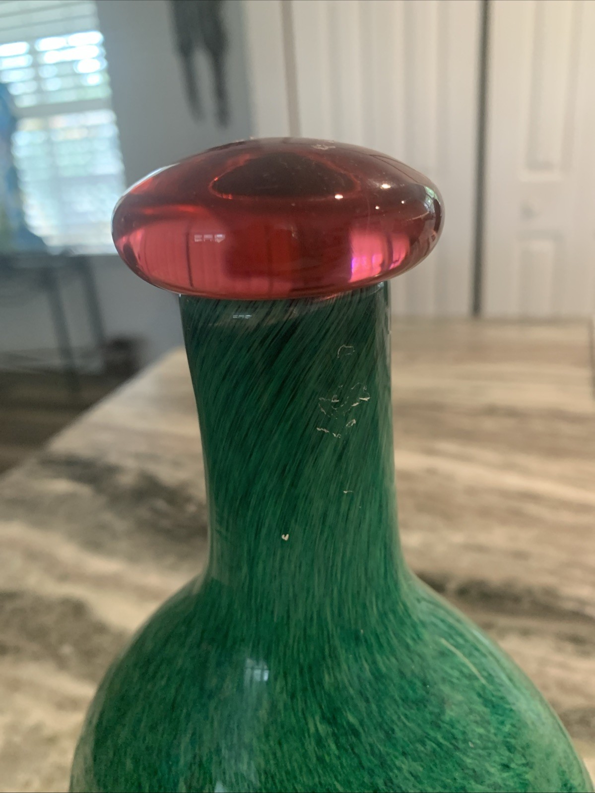 barovier toso murano glass Bottle With Stopper Designed By Toni Zucchini In 1987
