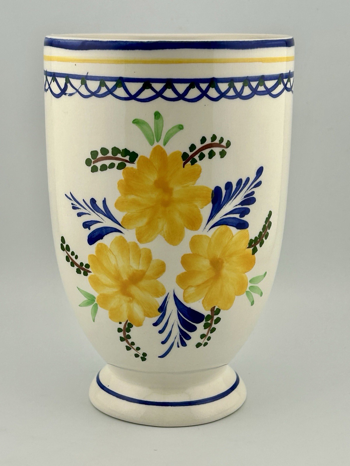 Vintage Jay Willfred Andrea By Sadek Floral Design Pottery Vase Made In Portugal