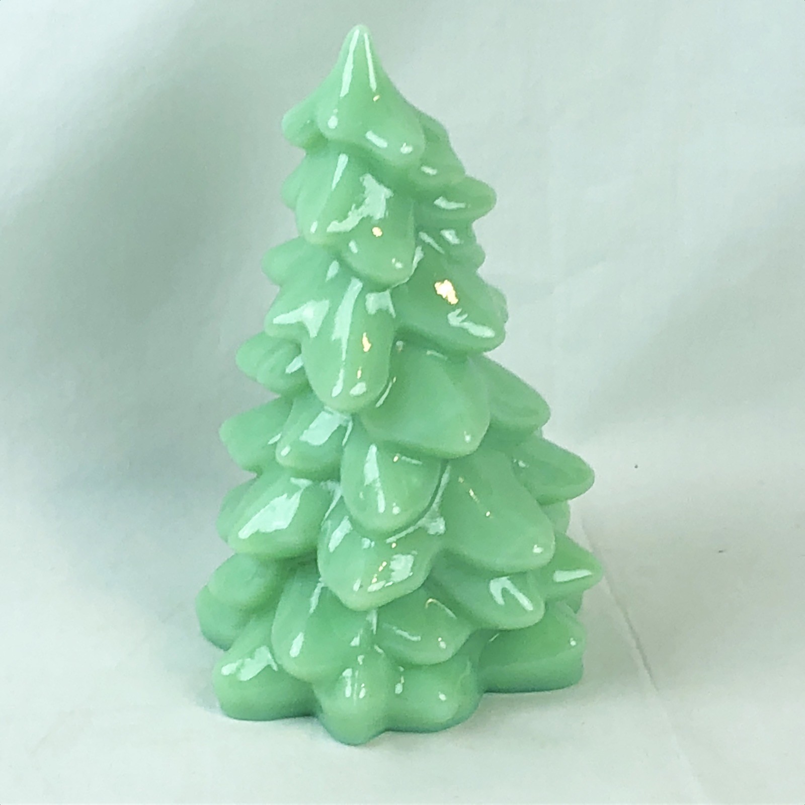 Mosser Glass Jade Green Tree Jadeite Christmas Holiday 8″