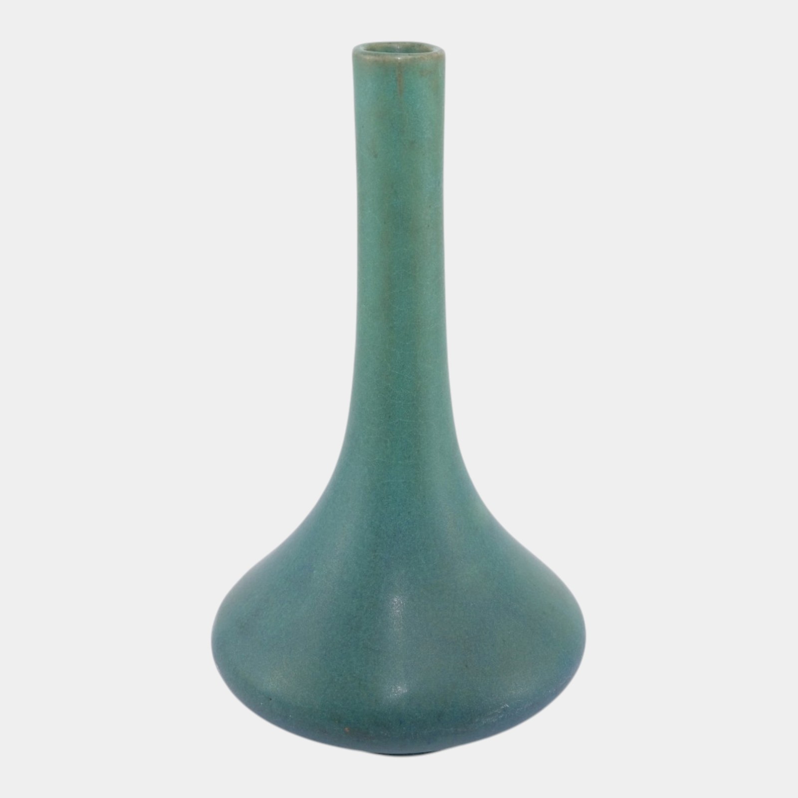 Van Briggle 1916 Arts And Crafts Pottery Blue Green Ceramic Bud Vase 418