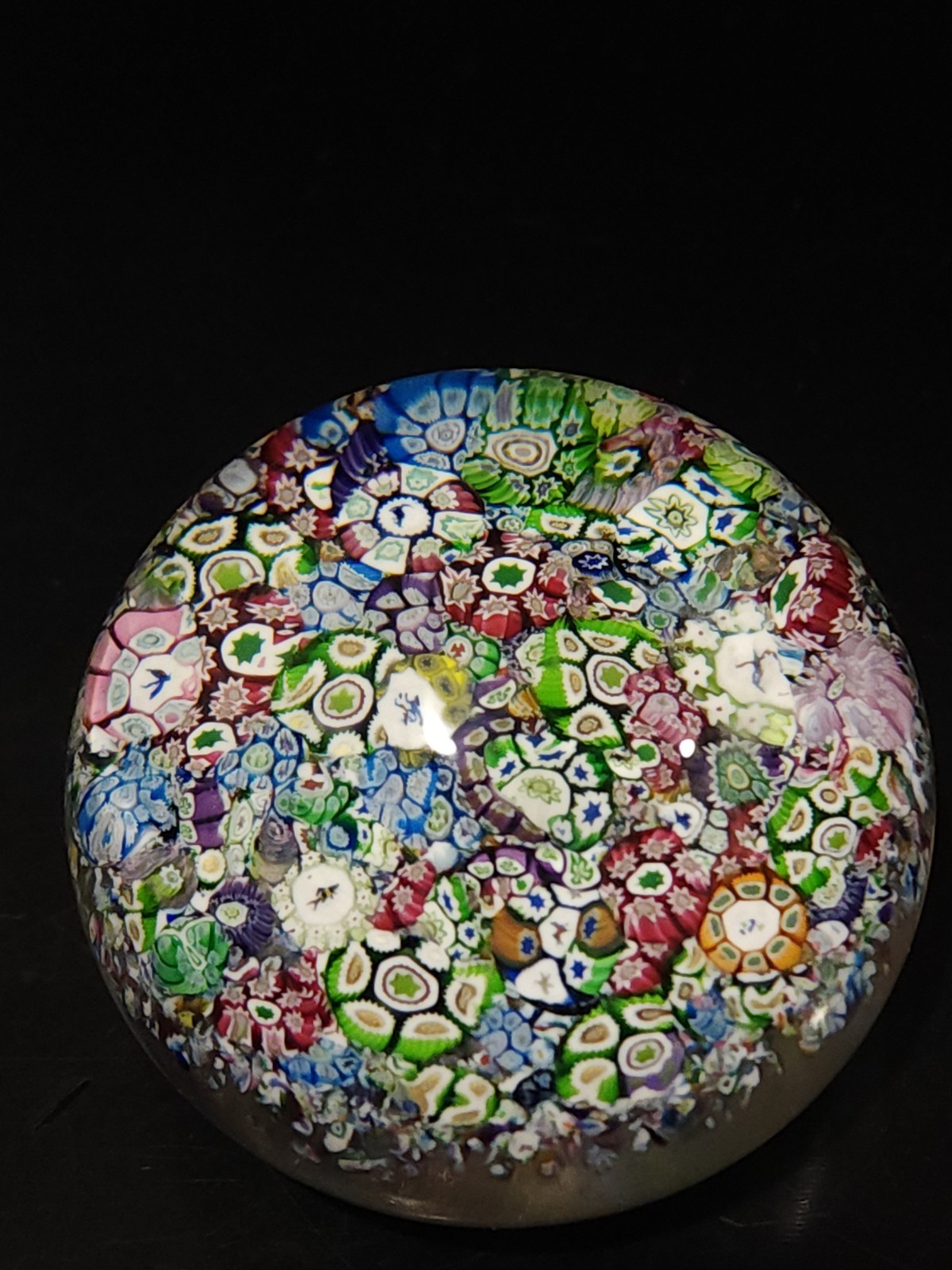 1979 Perthshire Glass Scotland 2″ Closepacked Carpet Millefiori Paperweight