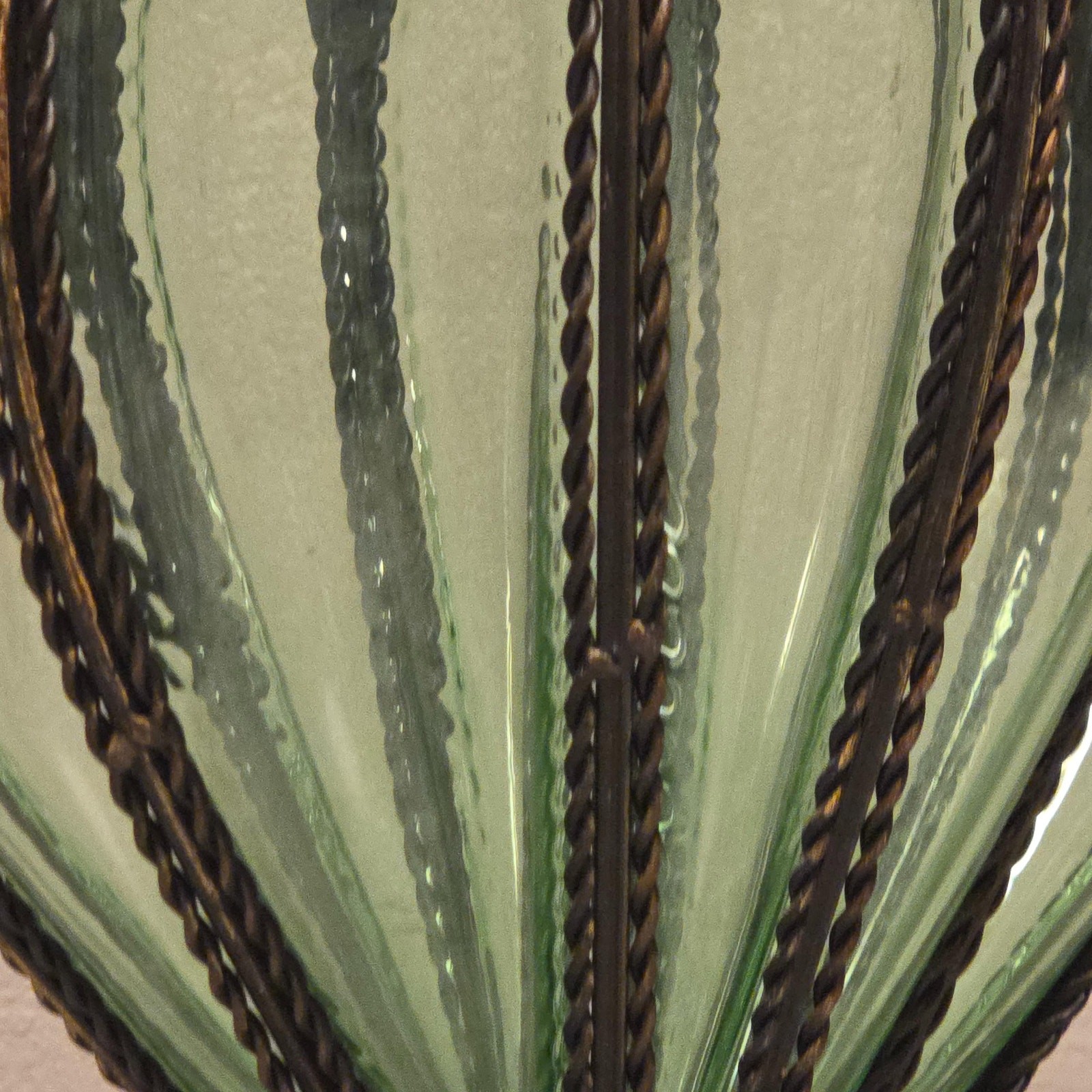 Vintage Murano Green Glass Victorian Style Art Glass Decorative Rare Urn Vase