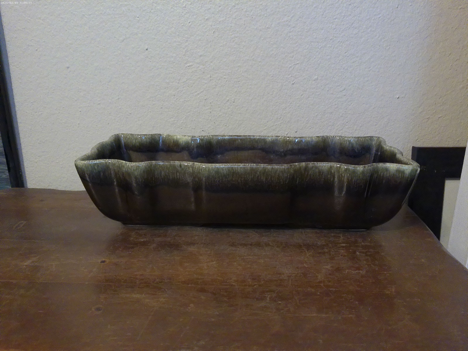 Vintage Hull Pottery Green Long Planter/Window Box