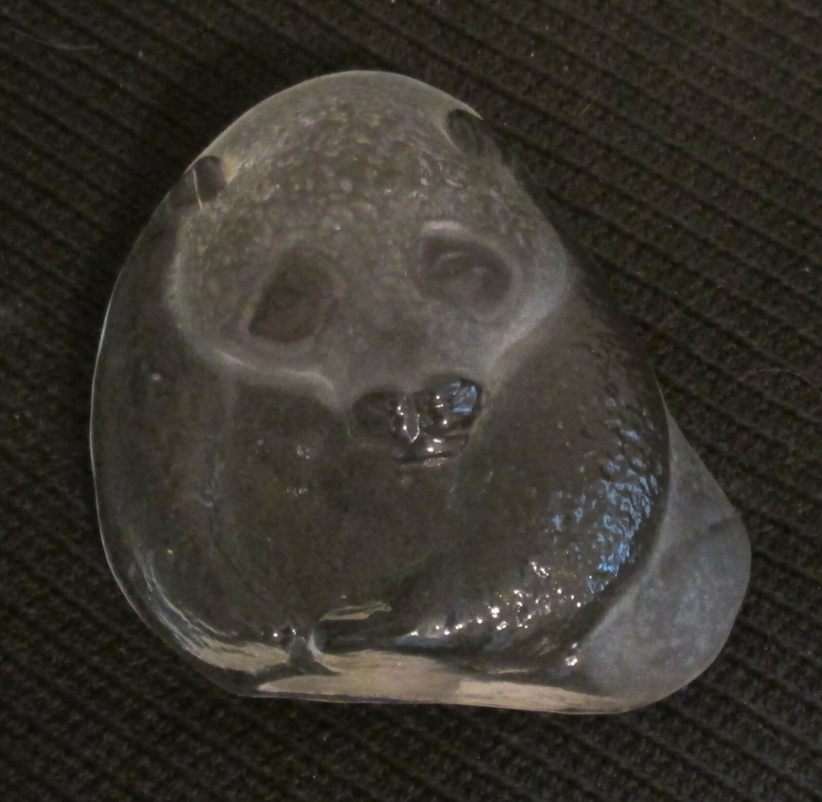 MATS JONASSON Sweden Crystal Panda Paperweight Sculpture