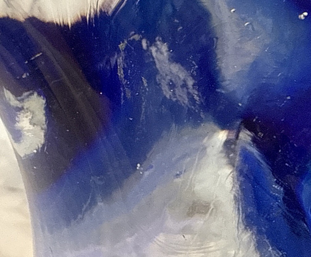 Murano Style Cobalt Art Glass Mother PENGUIN w/ Babies Figurine Paperweight 7” H