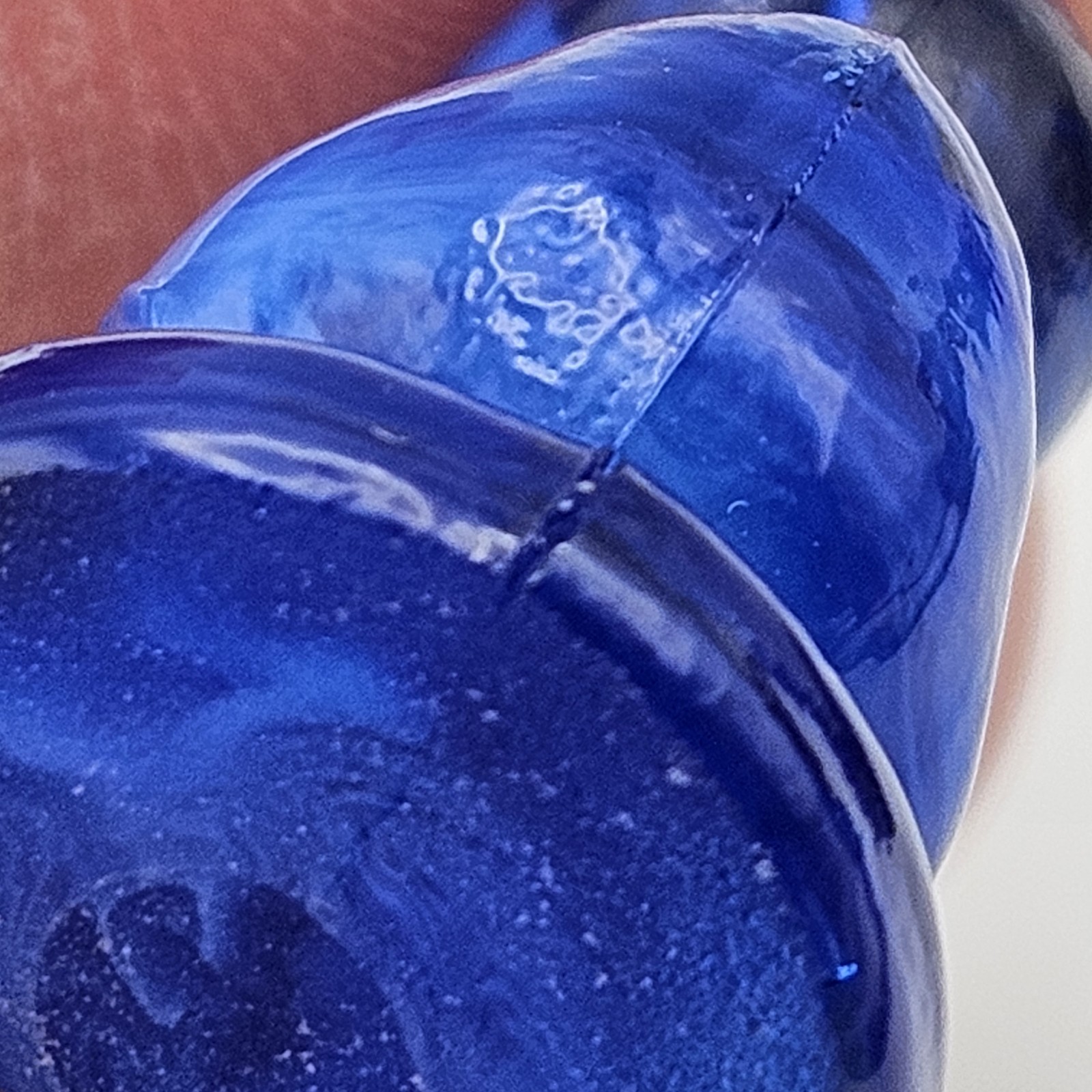 Boyds Glass ~ Debbie Duck Duckling ~ Cobalt Blue Slag ~ 1 1/2 Inches