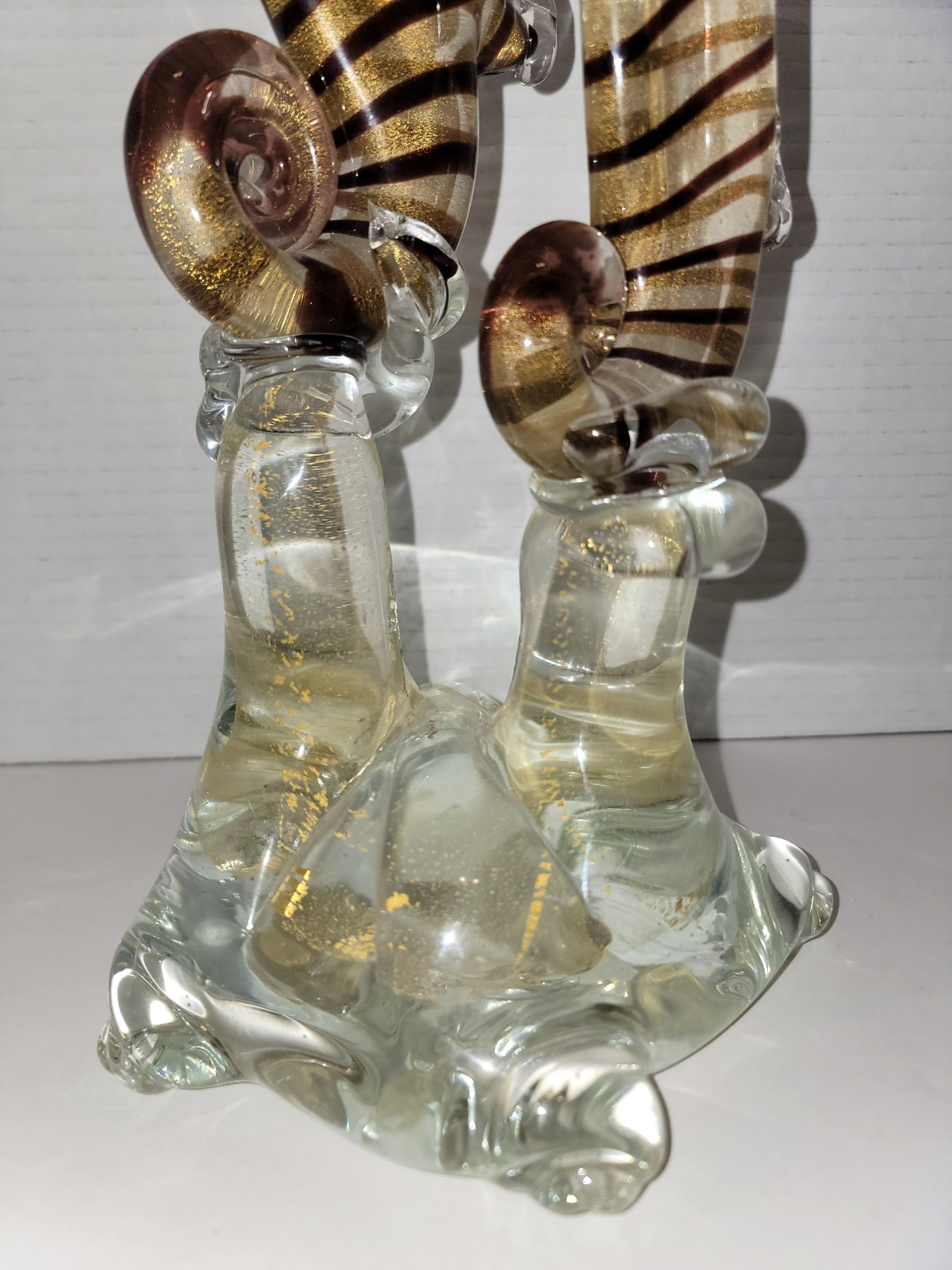 Vintage Barovier Toso MCM Pair of Venetian Glass Seahorses on Base Super Rare