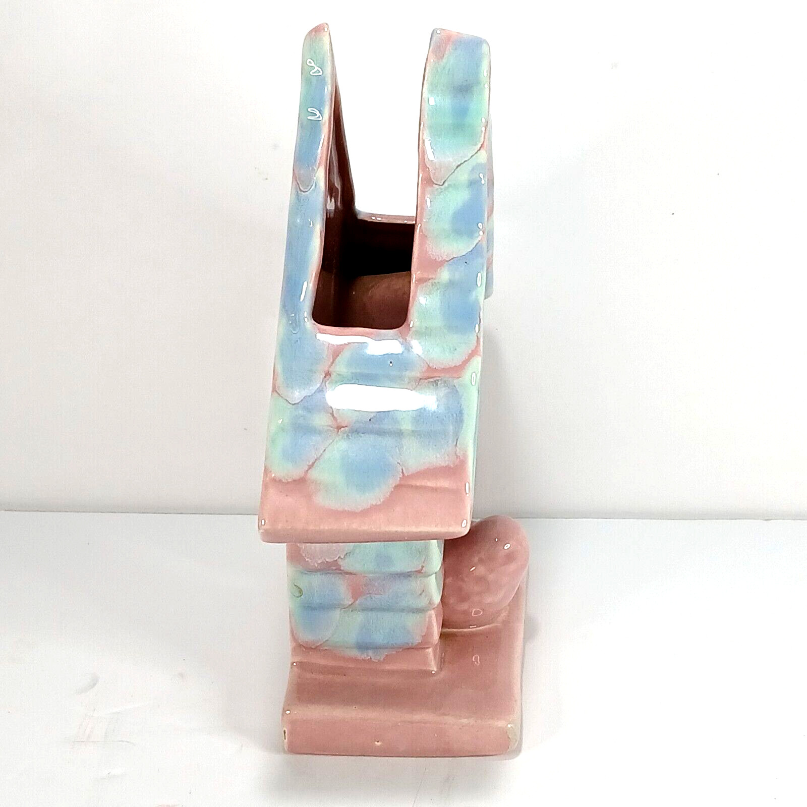 Royal Haeger Wren Bird House Planter Mauve Agate One Bird 6.75 inches