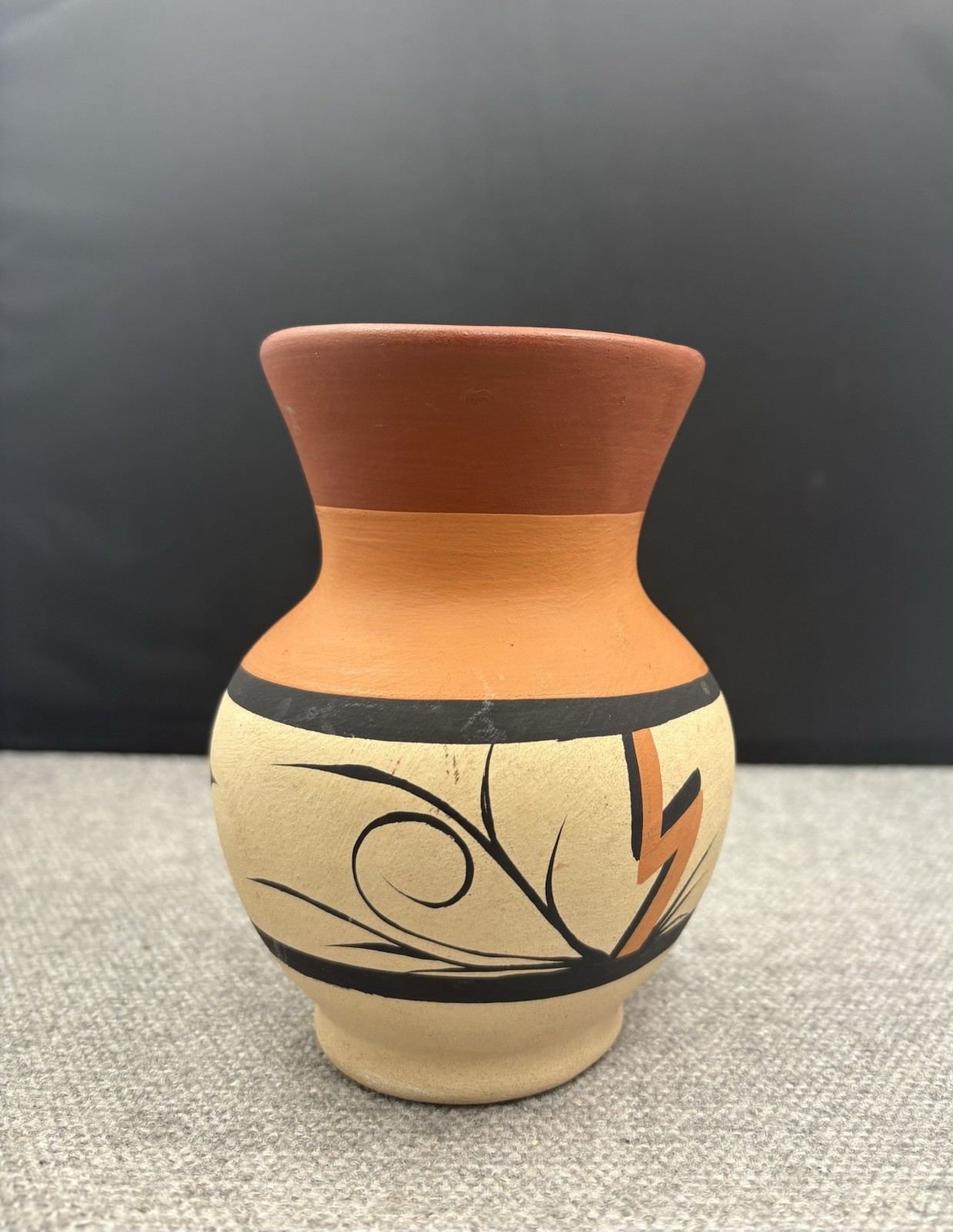 Vintage Tawa Native American Pueblo Pottery Vase Signed Art Pot Southwest