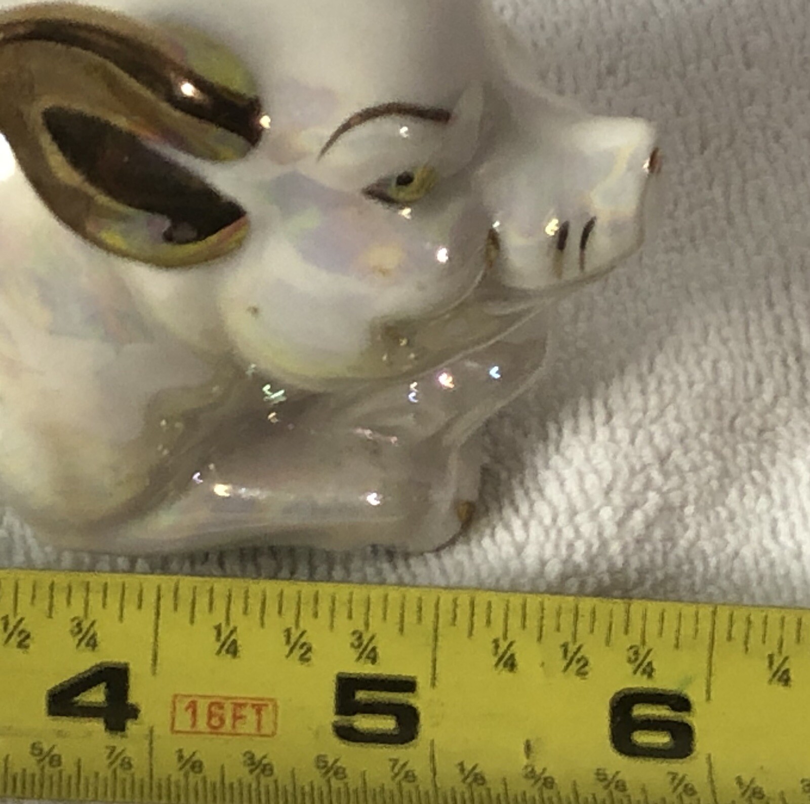 Antique Vintage Pearl China & Pottery Co. Pig Figurine Gold East Liverpool OH