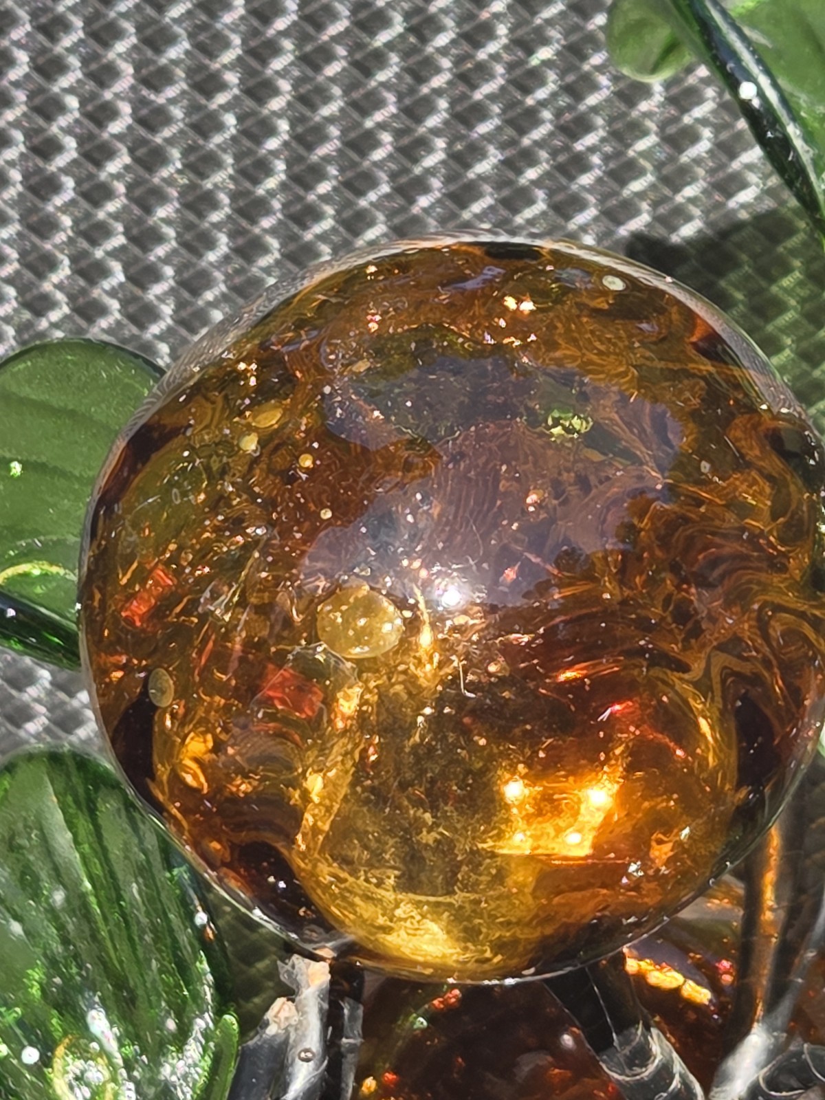 Murano Glass Chinoiserie Fruit Tree Large Blown Glass 14” 1950’s Italian