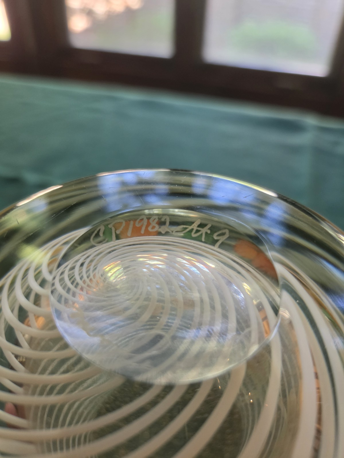 Vintage 1982 Orient & Flume Cased Glass Vase Bruce Sillars Floral Swirl Signed