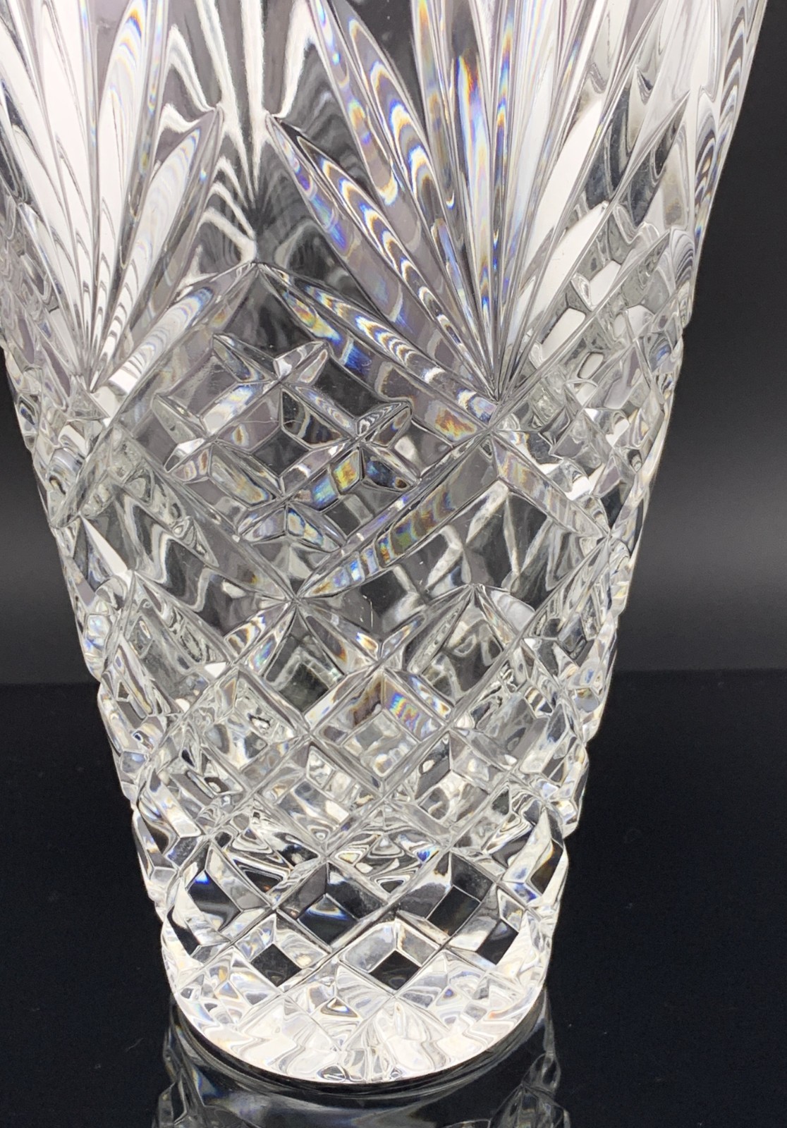 Crystal Clear Industries Poland Cut Crystal Vase 8 in