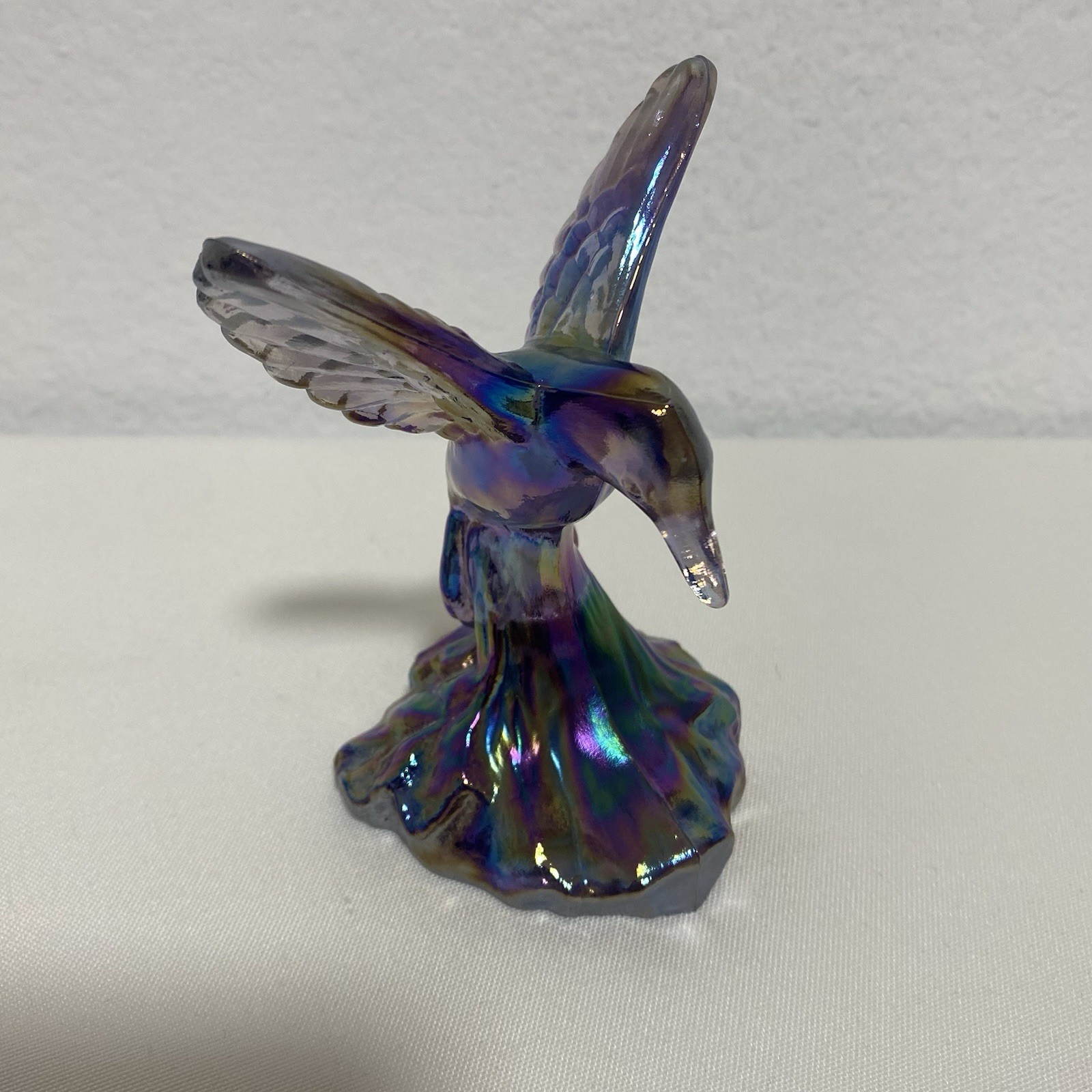 Fenton Hummingbird Figurine – Violet Iridescent ~ Vintage 2005
