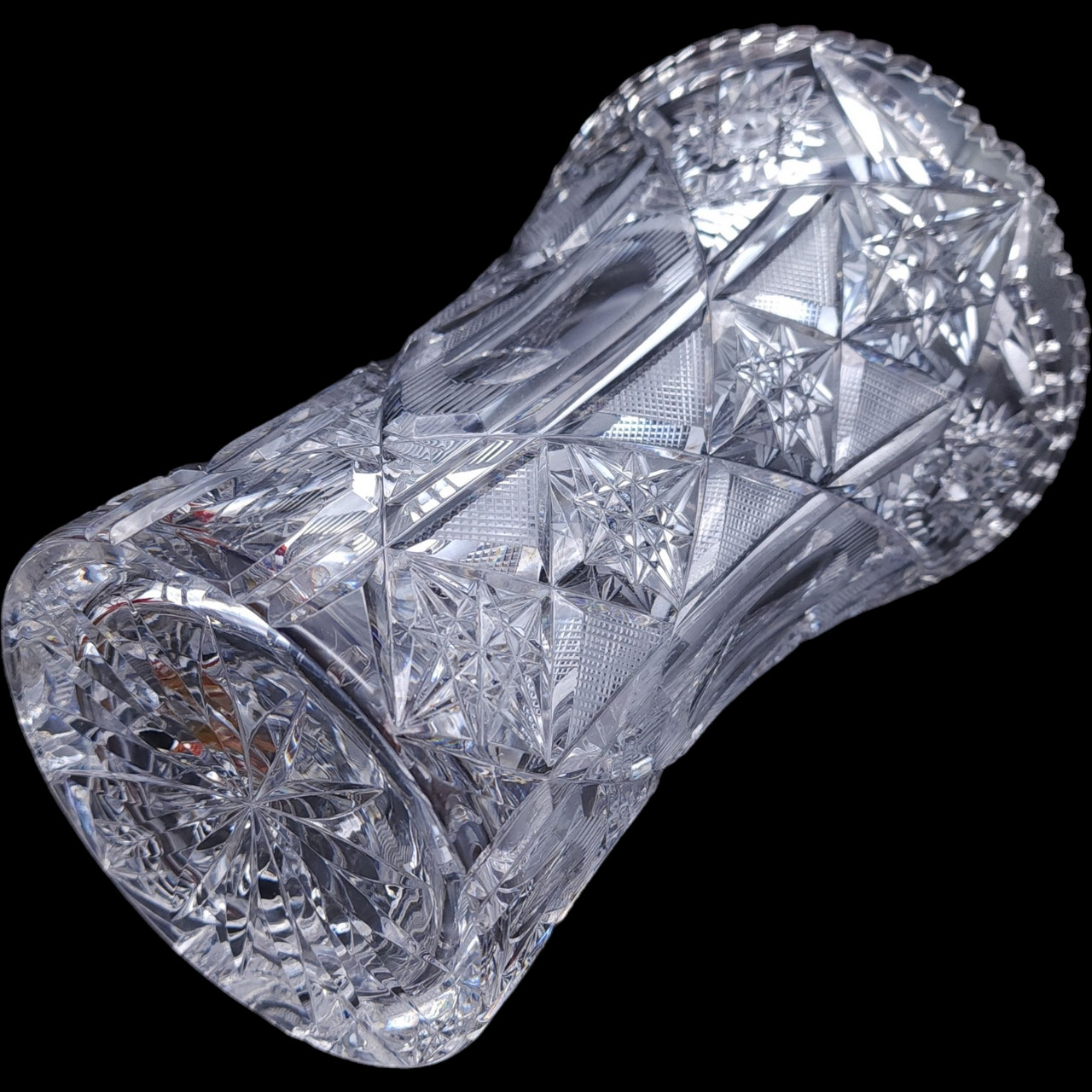 American Brilliant Period Cut Glass Vase
