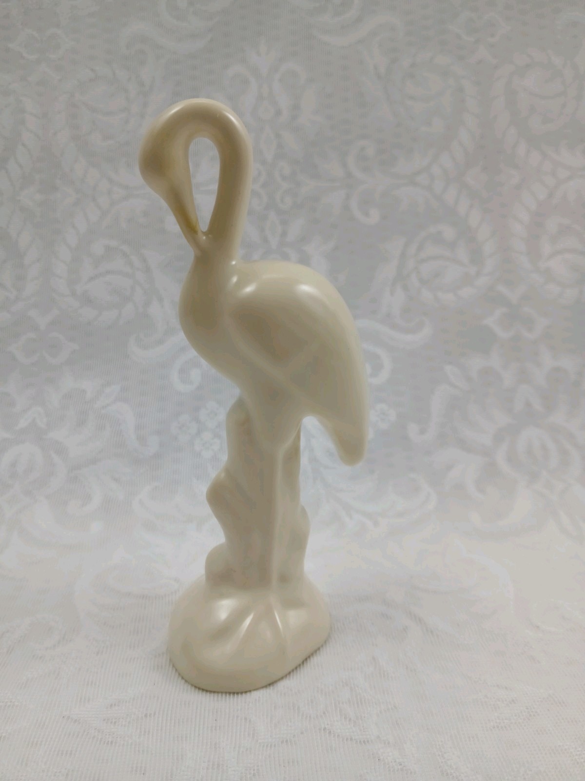 Metlox Heron Crane Bird Figurine Vintage Art Pottery Stamped Logo Beach Decor