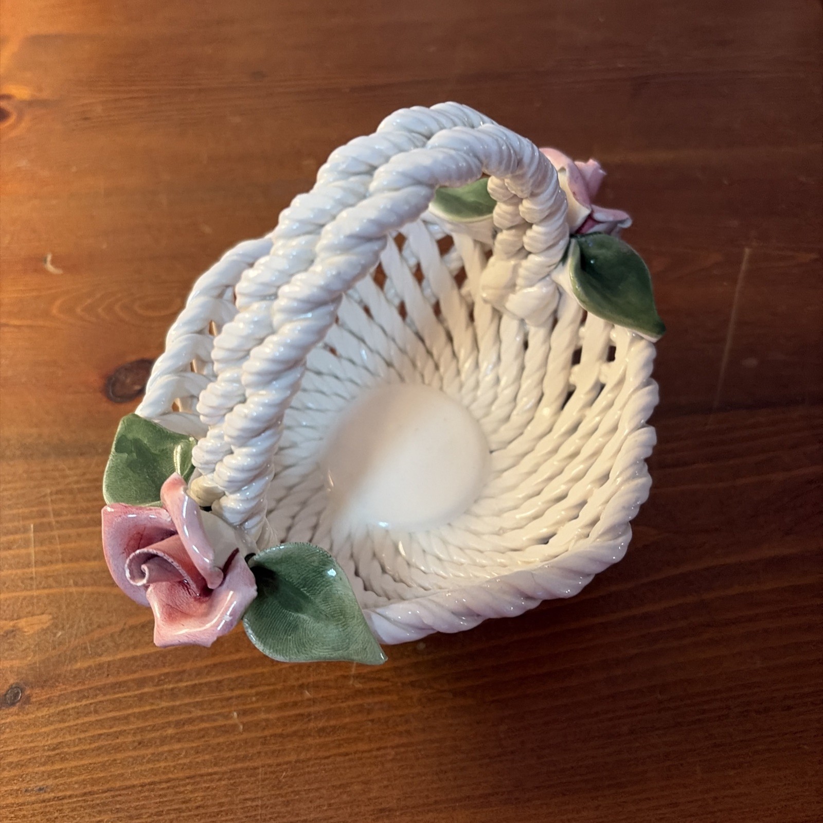 Ceramic Woven Basket Made in Italy ￼