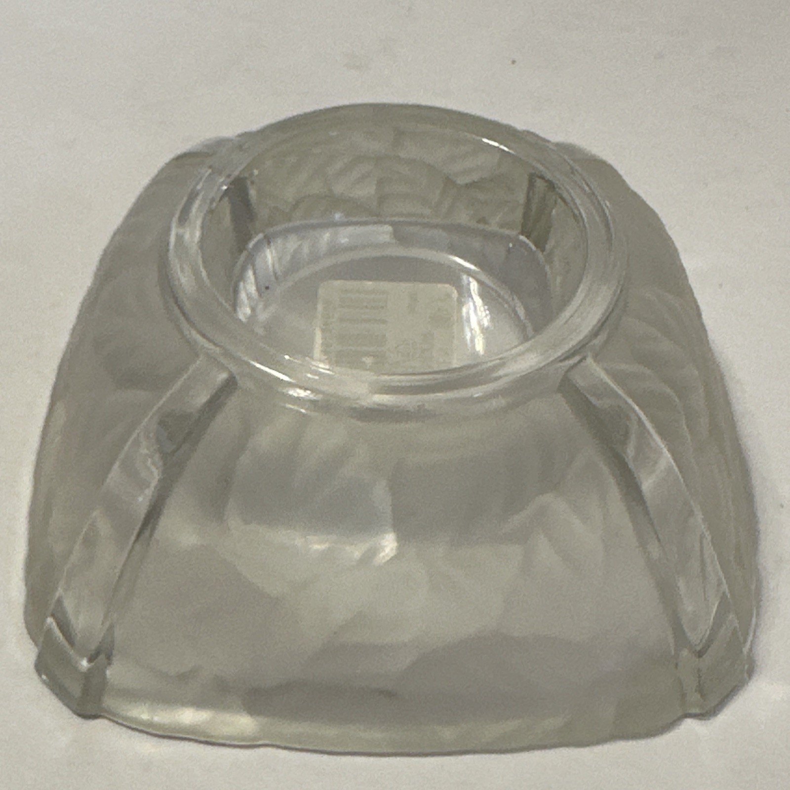 Mikasa GARDEN SPLENDOR Votive 2″ Frosted Leaf Leaves Candle Holder Crystal MINT