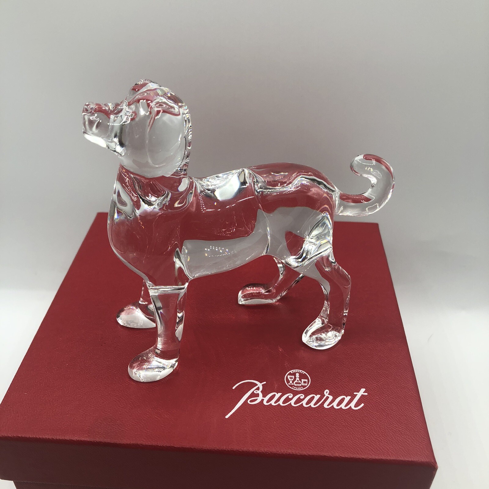 NEW Flawless BACCARAT France ZODIAC Crystal Dog Puppy Akita In Box