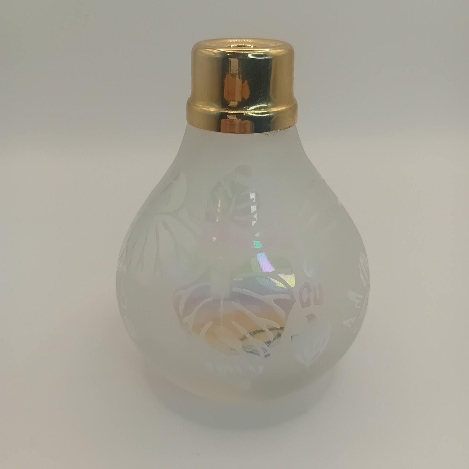 Vintage Retro Waldonia Perfume Atomizer Frosted Glass Opalescent Floral READ