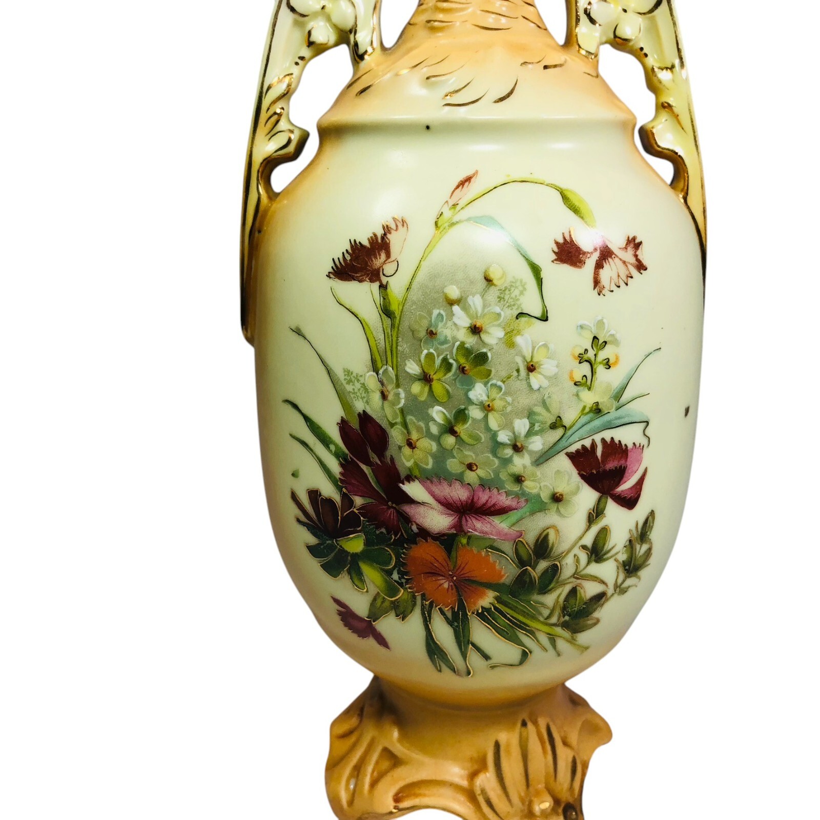 Robert Hanke RH Austria Art Nouveau Floral Porcelain Vase 10.5 in H