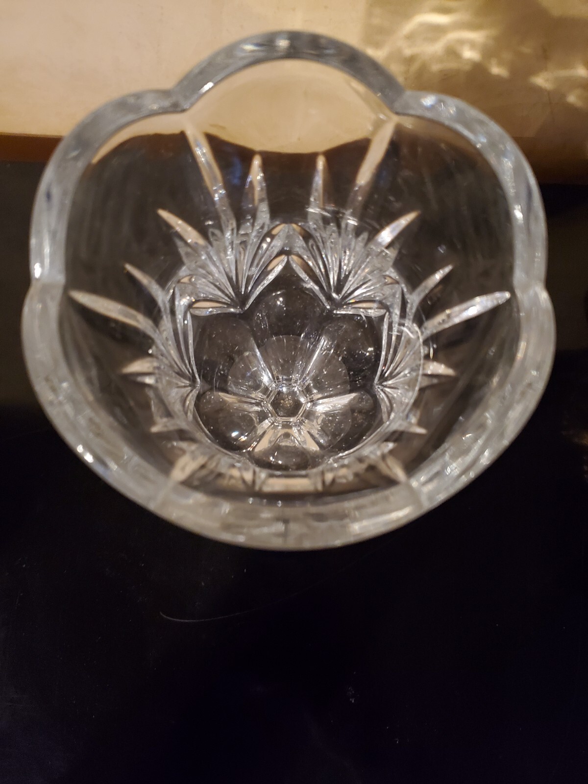 Vintage – Royal Limited Crystal Czech Tulip Shaped Footed Vase 24% Full Lead