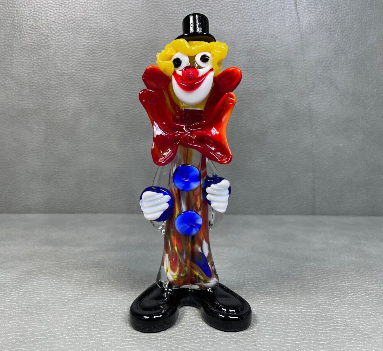 MCM Italian Mid Century Modern Murano Glass Clown Figurine Statue 8 1/2″