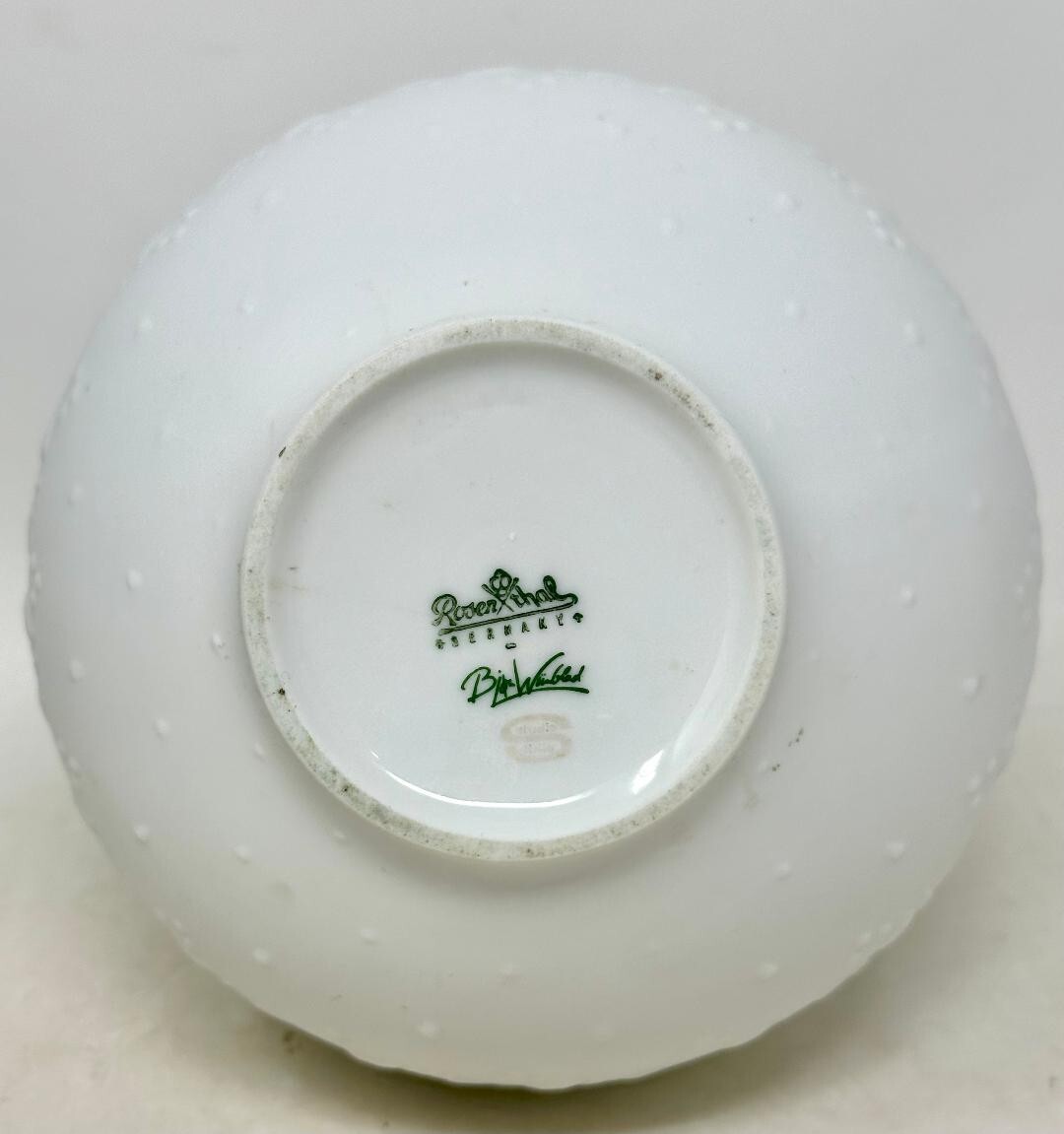 Bjorn Winblad for Rosenthal Mid Century Studio Line Linie White Vase 8.5″ X 6″