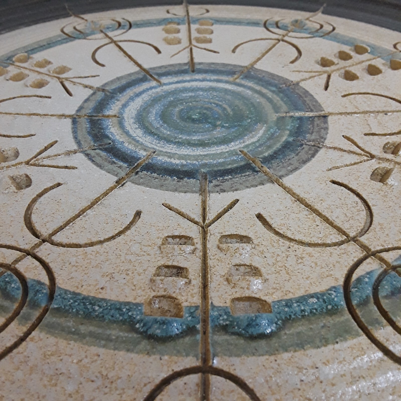 Vintage Studio Art Pottery Centerpiece Platter Handmade Wheel Thrown Jack Mason