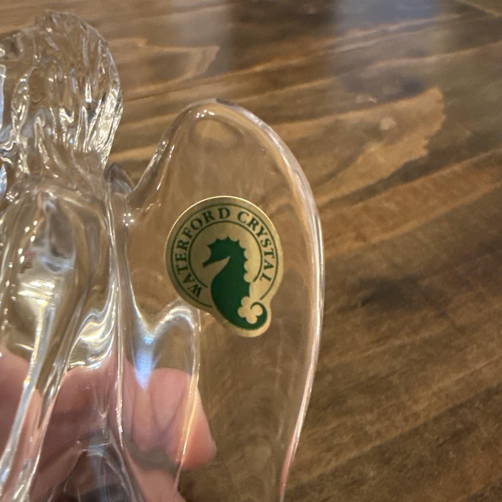Waterford Crystal Kneeling Angel Sculpture For Nativity or Paperweight