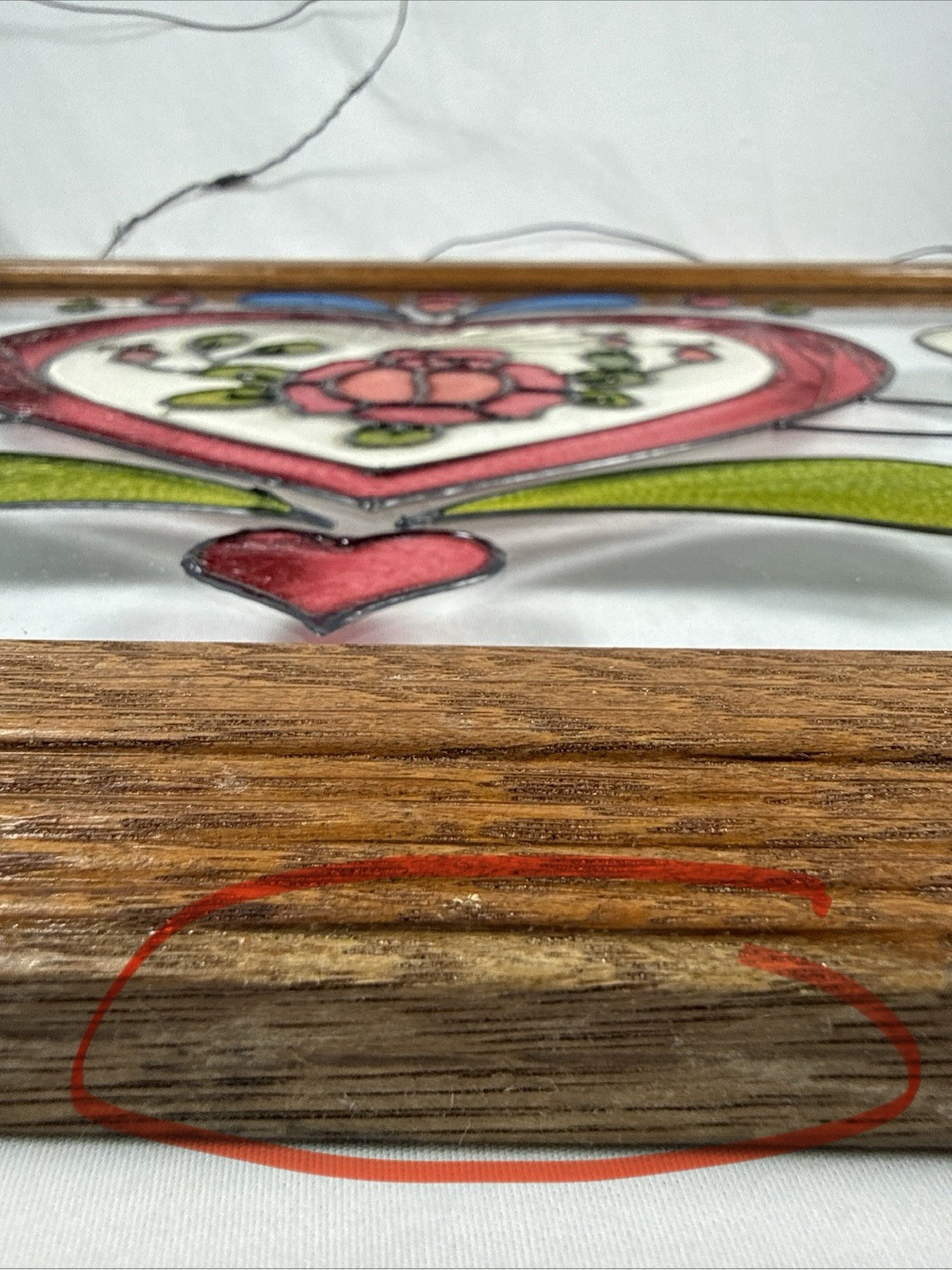 Vintage Open Windows Suncatcher Salida Colorado Hand Painted Stained Glass Look