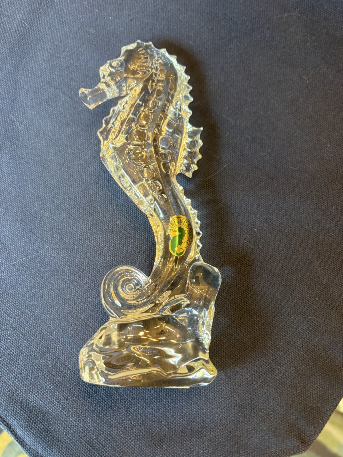 Waterford Crystal Seahorse Sculpture Statue Figurine 7″ W/BOX