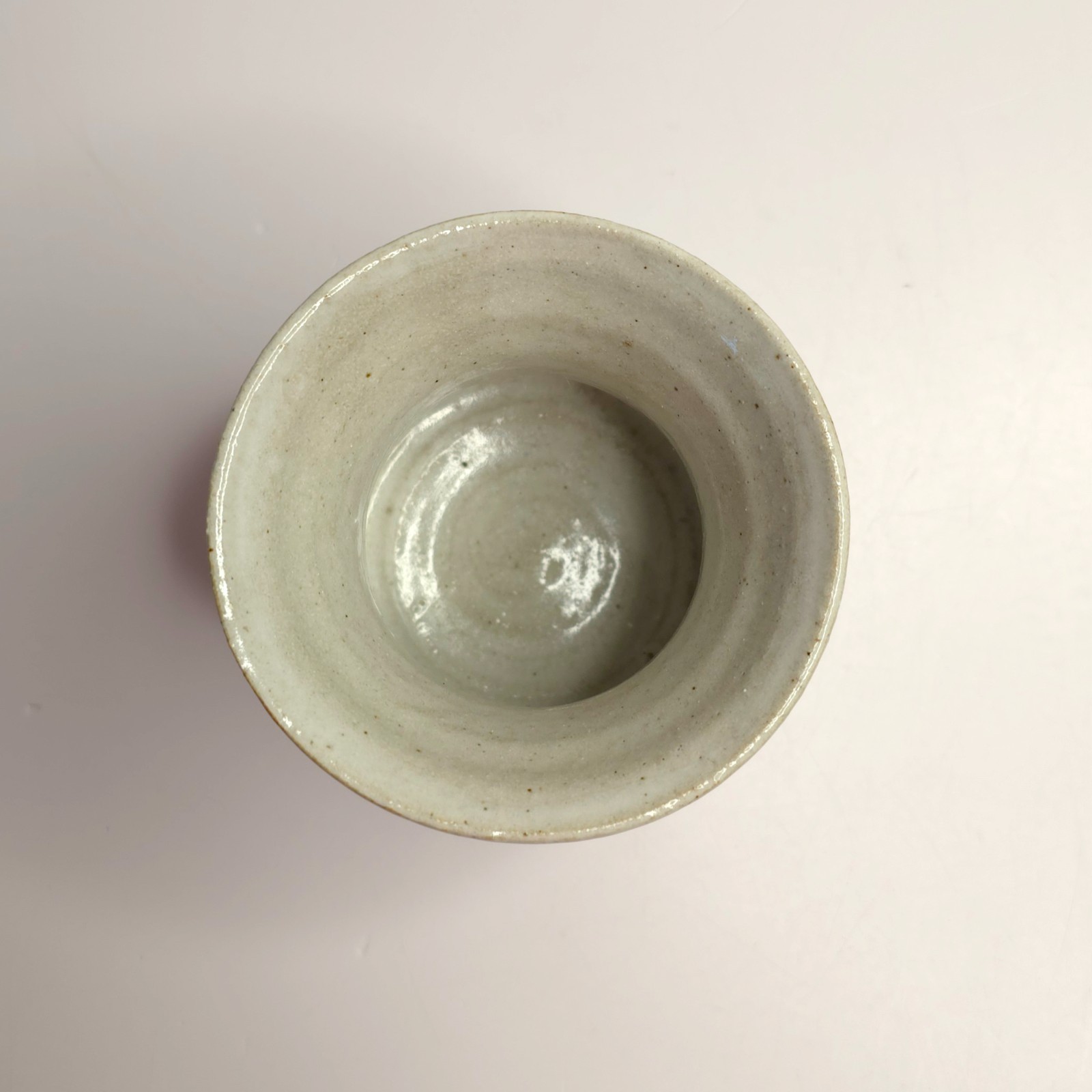 Small Studio Art Pottery Flared Vase Drip Glaze Handmade Signed By Artist
