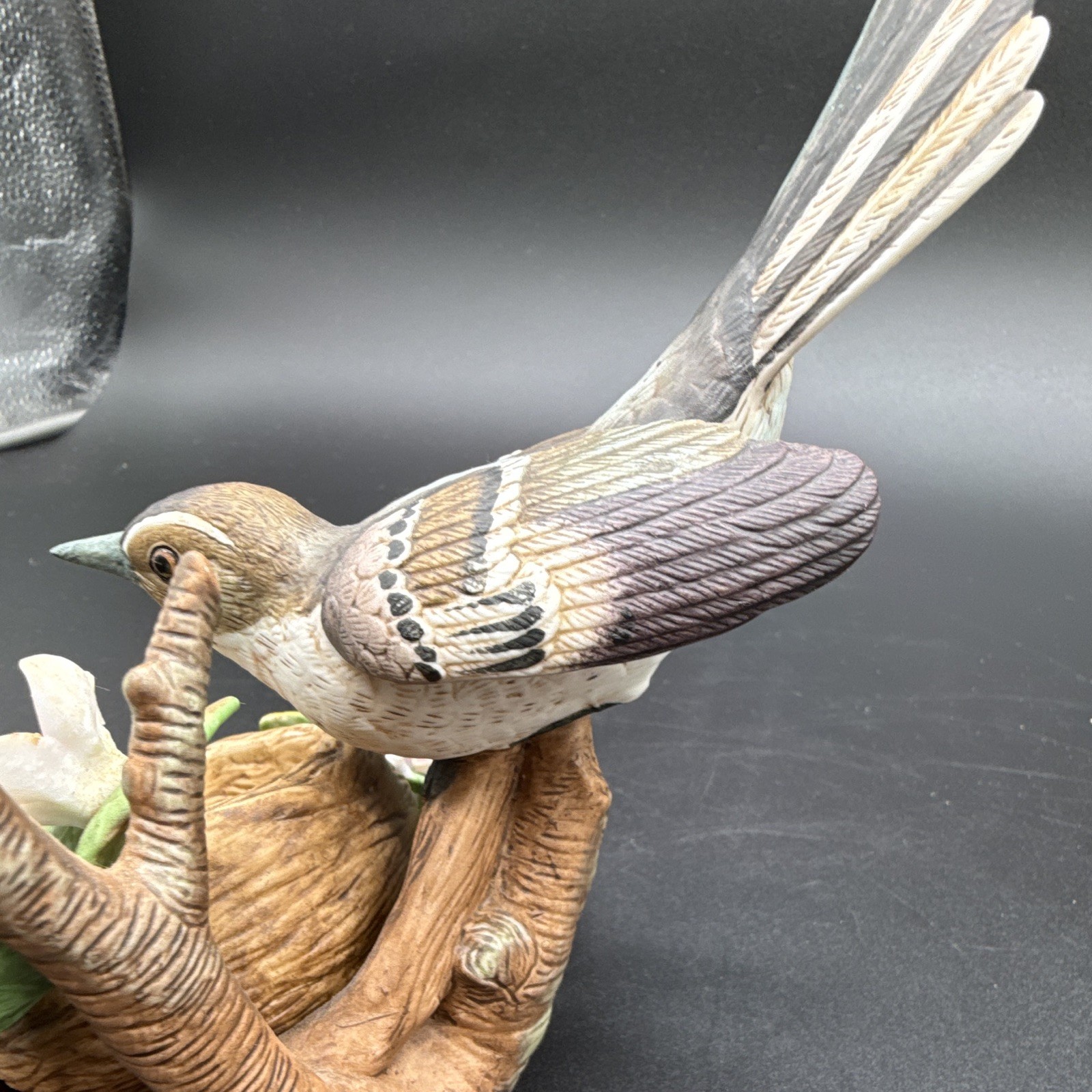 Andrea by Sadek Mockingbird figurine w/ nest & eggs, 9648, 1996