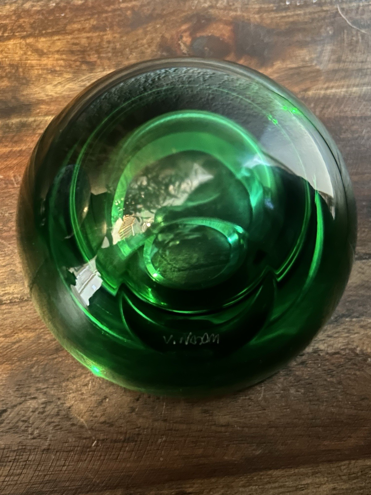 V. Nason & C. Murano Glass Ashtray With Murano Clock Insert