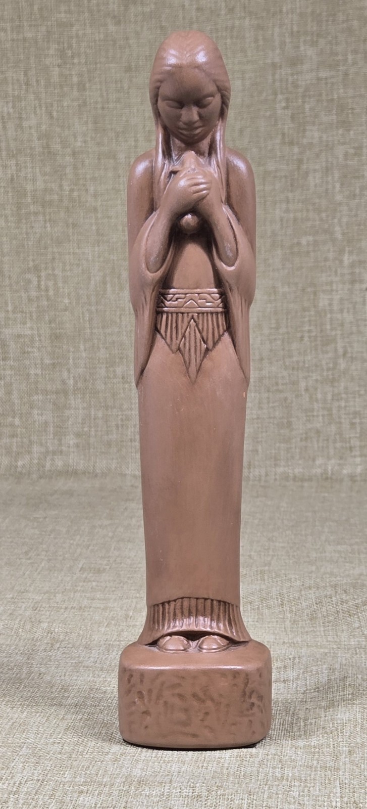 Vintage Frankoma 101 Indian Maiden Prayer Maiden Winfield Stone Figurine