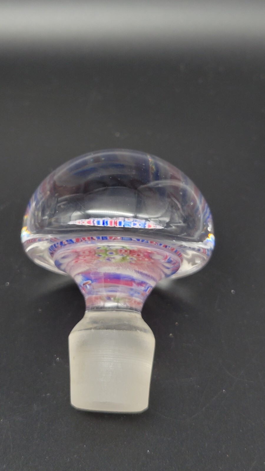 Antique Heavy Handblown Millefiori Inkwell Paperweight